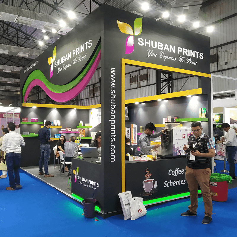 Demonstrating designed exhibition stall in live event